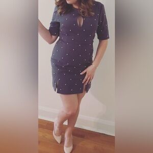 Topshop Grey Pearl Mini Dress